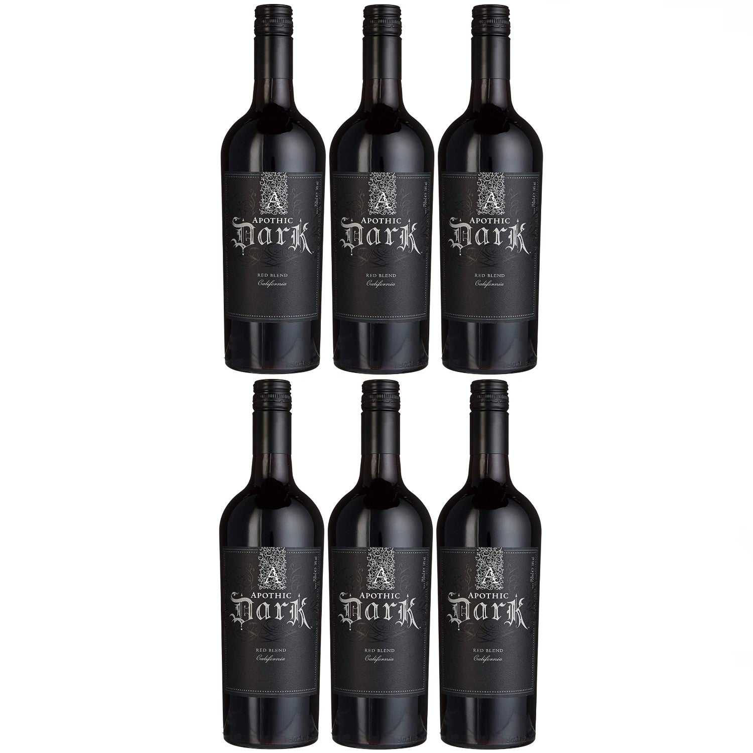 Apothic Dark Rotwein Cuvée 0.75l) Kalifornien – trocken Versanel Wein (6 x