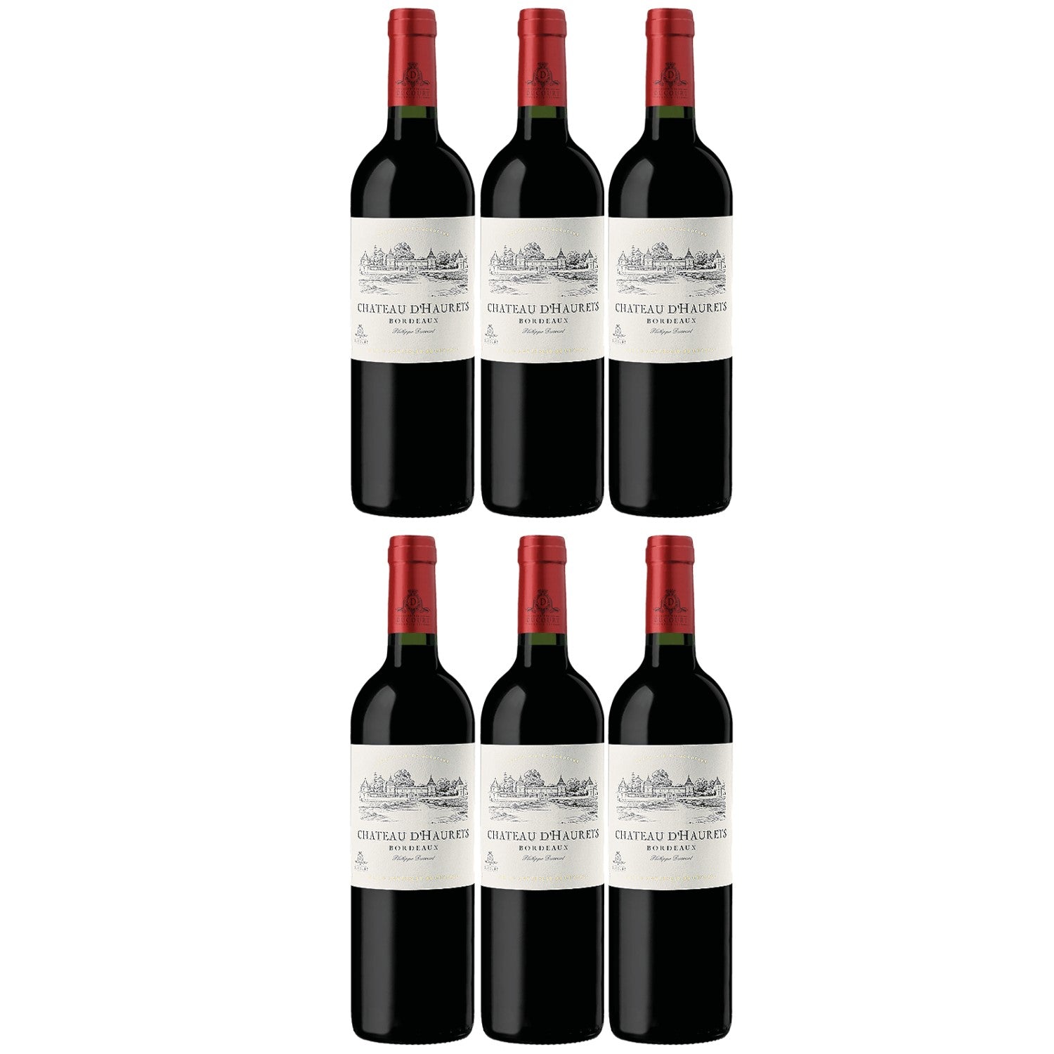 (6 AOC Rotwein Wein Bordeaux d\'Haurets 0, Versanel Frankreich Château – x trocken