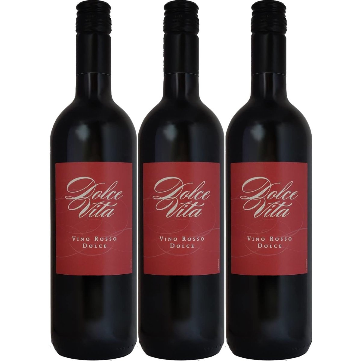 Vino (3 x rosso süß Wein – Rotwein Versanel Italien dolce Dolce Vita 0,75l)