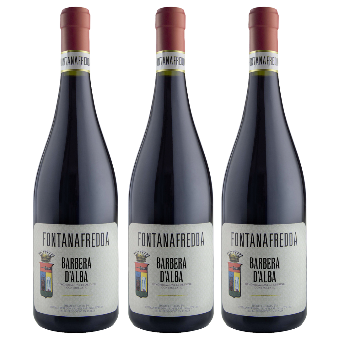 Fontanafredda Barbera d'Alba DOC Rotwein Wein Trocken Barbera d'Alba Piemont Italien (3 x 0,75l)