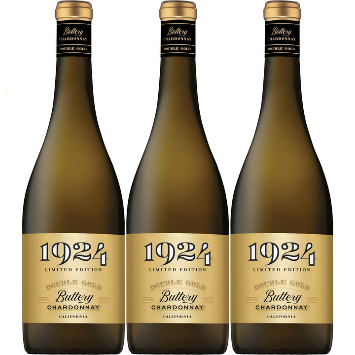 Delicato Family Wines Double Gold Buttery Chardonnay Weisswein Weiss trocken USA (3 x 0.75 l)