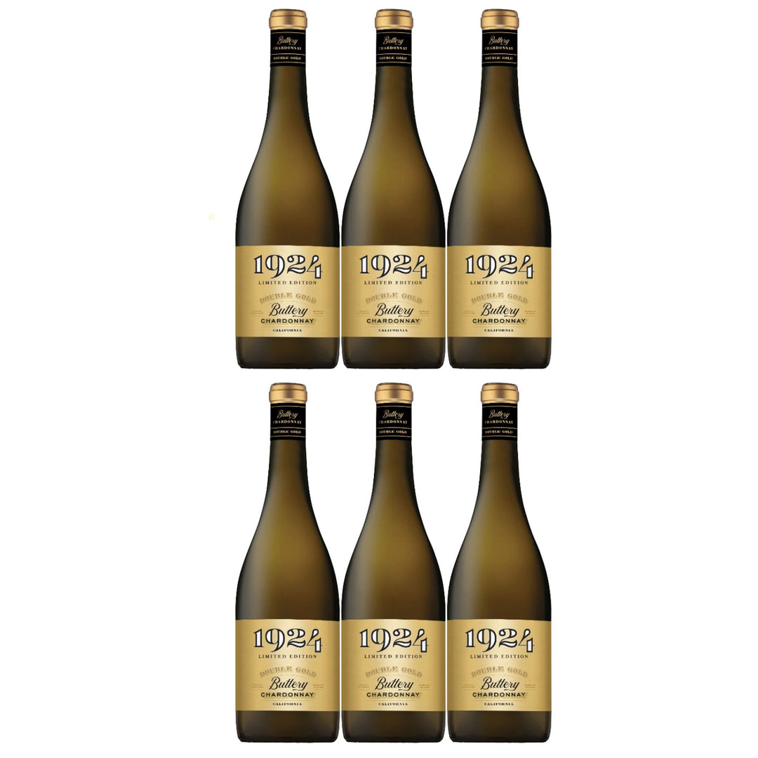 Delicato Family Wines Double Gold Buttery Chardonnay Weisswein Weiss trocken USA (6 x 0.75 l)