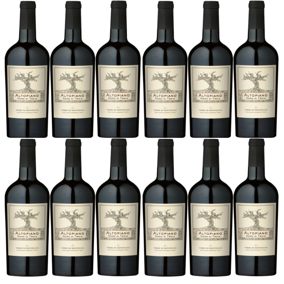 Terre di Montelusa Altopiano Nero di Troia Puglia red wine dry IGT Italy (12 x 0.75l)