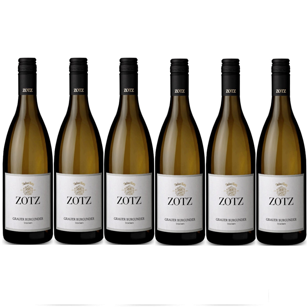 Julius Zotz Grauer Burgunder Gutswein Weißwein Wein Baden vegan trocken Deutschland (6 x 0,75l)