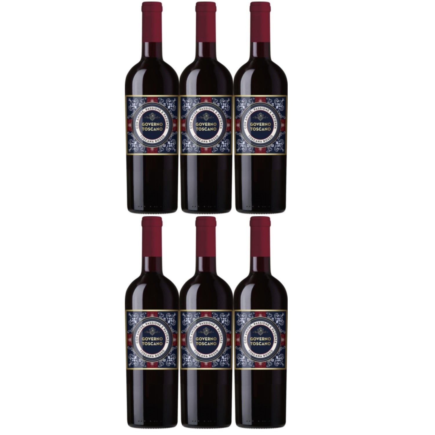 Governo Toscano Rosso Toscana Rotwein italienischer Wein trocken IGT Italien (6 x 0.75l)