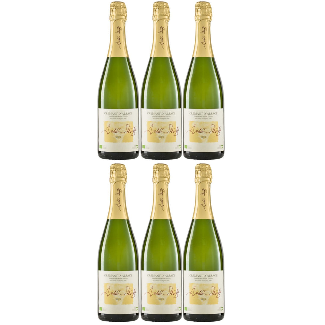 Domaine Stentz Crémant d'Alsace AOP Brut Bio Schaumwein Frankreich (6 x 0,75l)