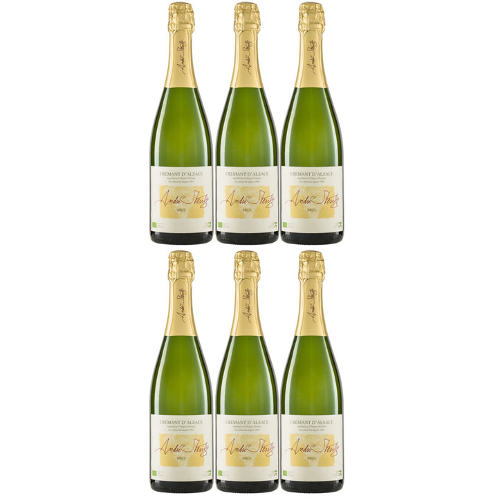 Domaine Stentz Crémant d'Alsace AOP Brut Bio Schaumwein Frankreich (6 x 0,75l)