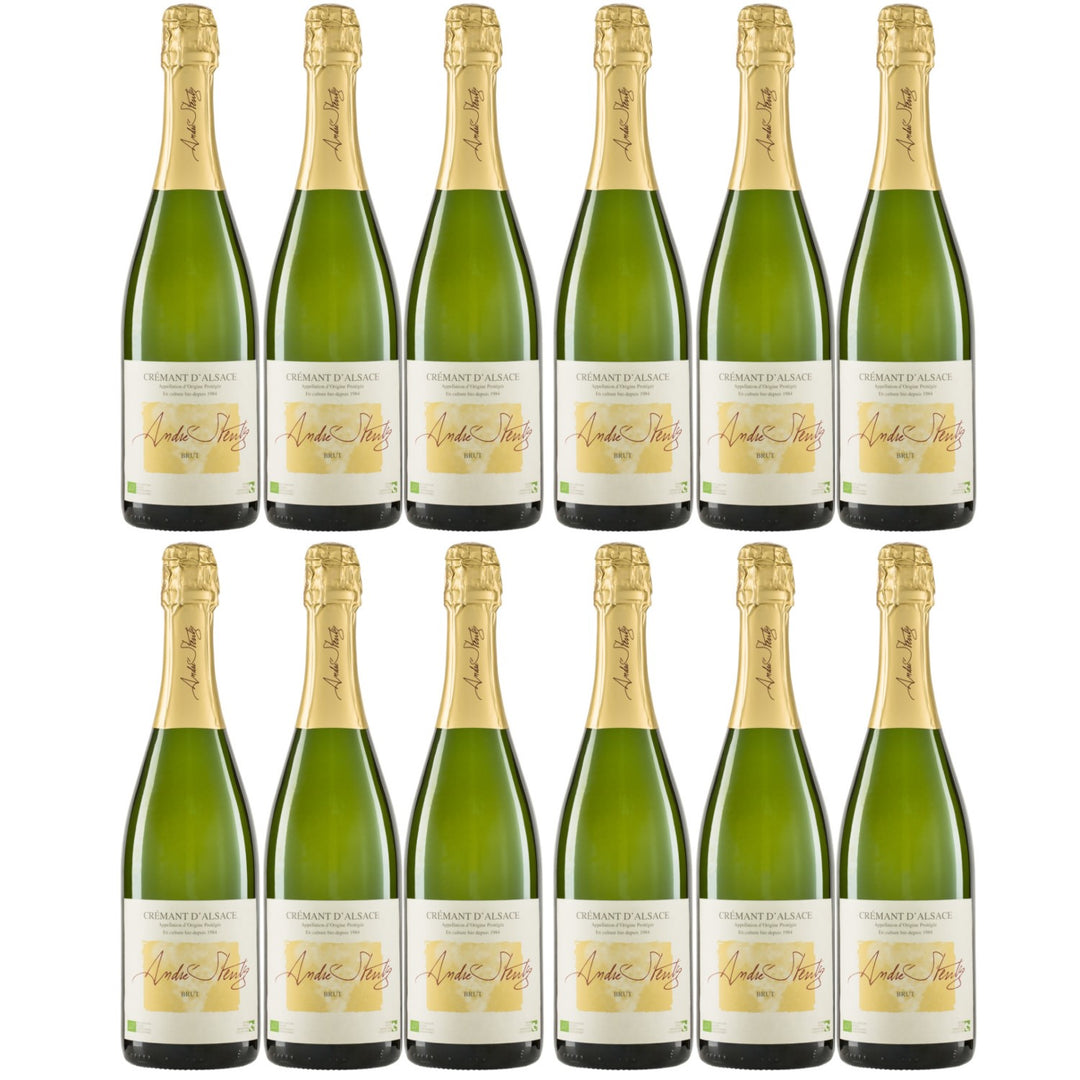 Domaine Stentz Crémant d'Alsace AOP Brut Bio Schaumwein Frankreich (12 x 0,75l)