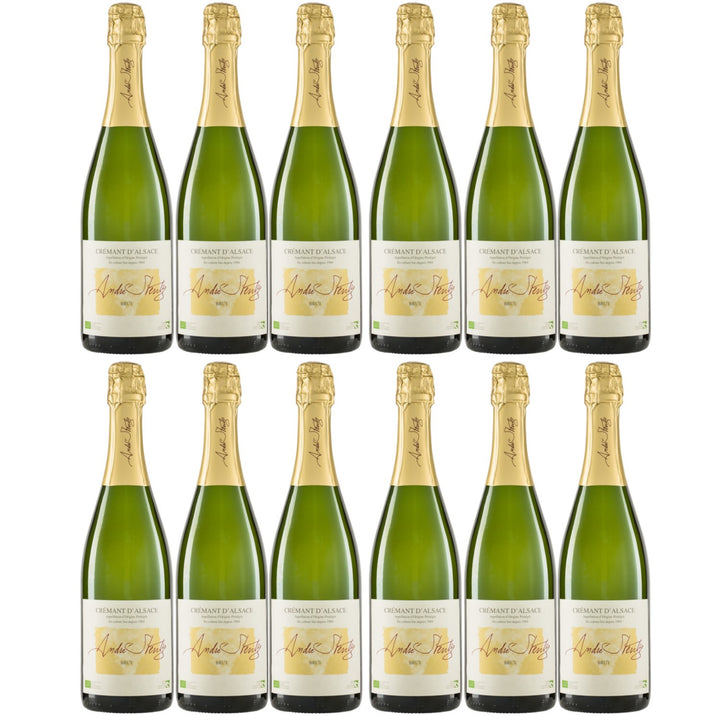 Domaine Stentz Crémant d'Alsace AOP Brut Bio Schaumwein Frankreich (12 x 0,75l)
