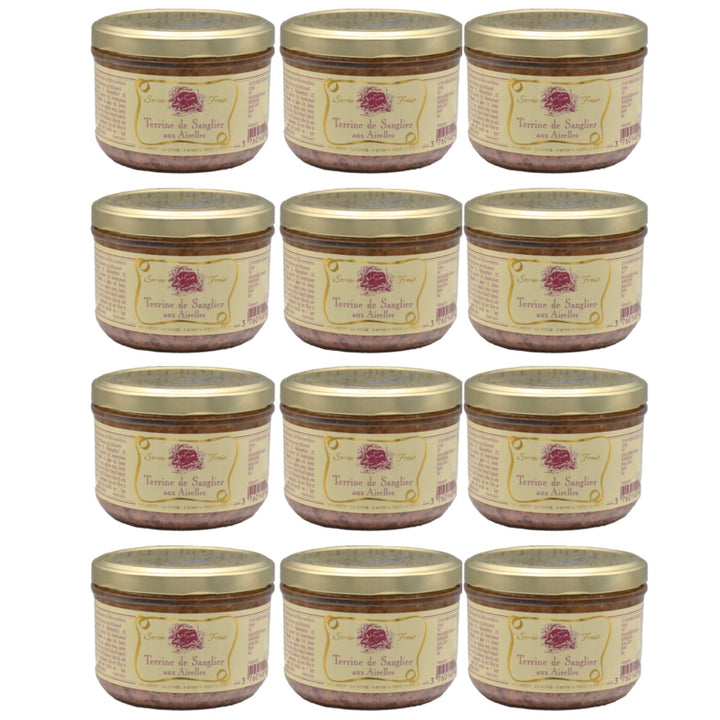Laredy Terrine de Sanglier aux Airelles Wildschweinterrine mit Preiselbeeren klassisch französischer Brotaufstrich Frankreich (12 x 180g)