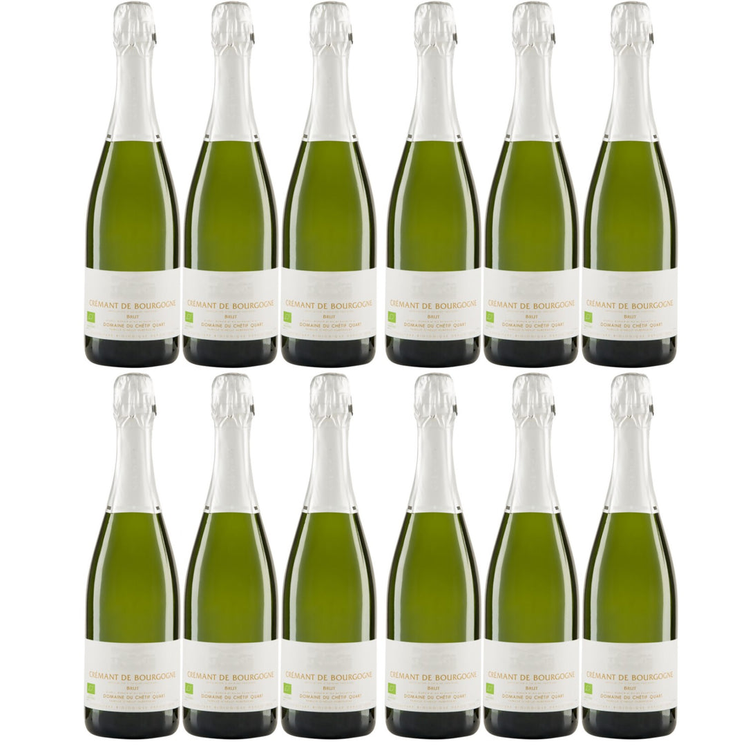 Domaine du Chétif Quart Crémant de Bourgogne AOP Brut Bio Schaumwein Frankreich (12 x 0,75l)