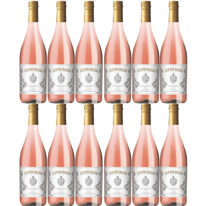 Doppio Passo Primitivo Rosato Puglia rosé wine vegan wine semi-dry IGT Italy (12 x 0.75l)