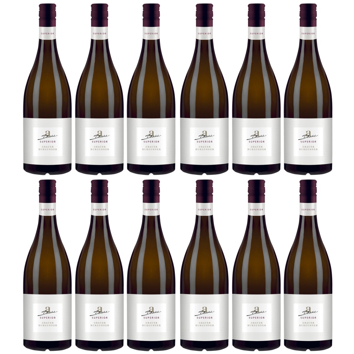 A. Diehl Superior Grauer Burgunder Weißwein veganer Wein trocken QbA (12 x 0.75l) - Versanel - Wein