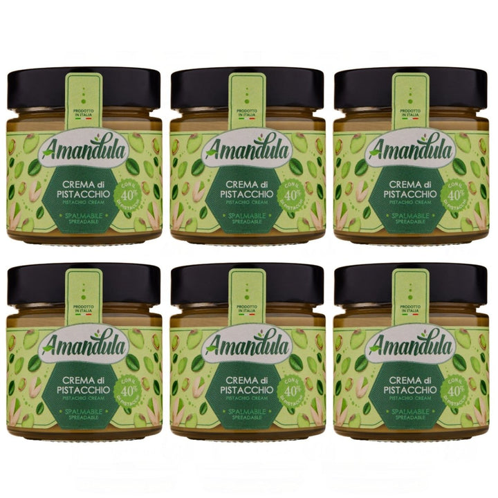 Amandula Crema di Pistacchio Feine Pistaziencreme Italien (6 x 210g) - Versanel - 