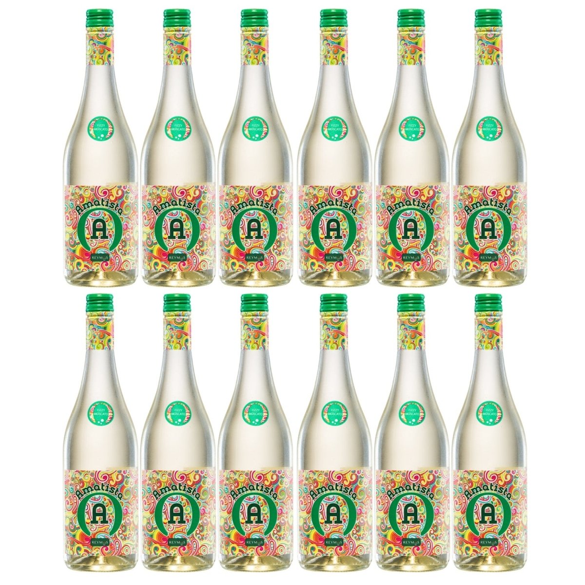 Anecoop Bodegas Amatista Moscato Blanco Frizzante Lieblich Weißwein Spanien (12 x 0,75 l) - Versanel - 