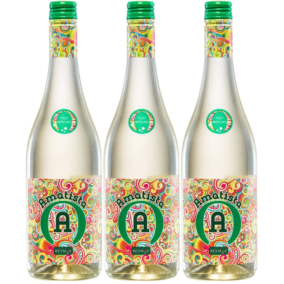 Anecoop Bodegas Amatista Moscato Blanco Frizzante Lieblich Weißwein Spanien (3 x 0,75 l) - Versanel - 