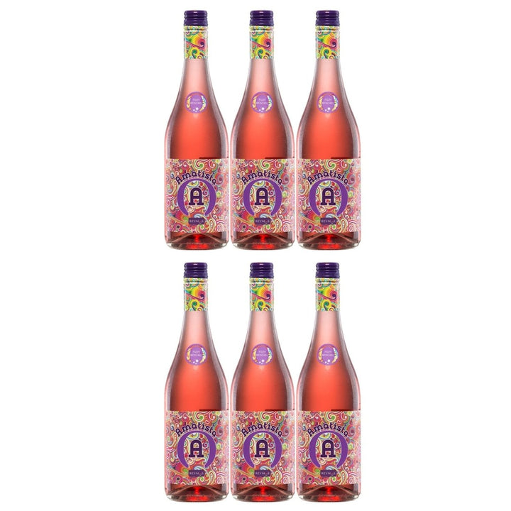 Anecoop Bodegas Amatista Moscato Rosado Frizzante Lieblich Roséwein Spanien (6 x 0,75 l) - Versanel - 