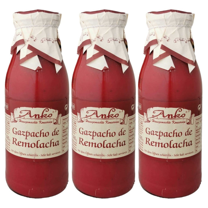 Anko Gazpacho de Remolacha Rote Beete Spanien (3 x 500ml) - Versanel - 