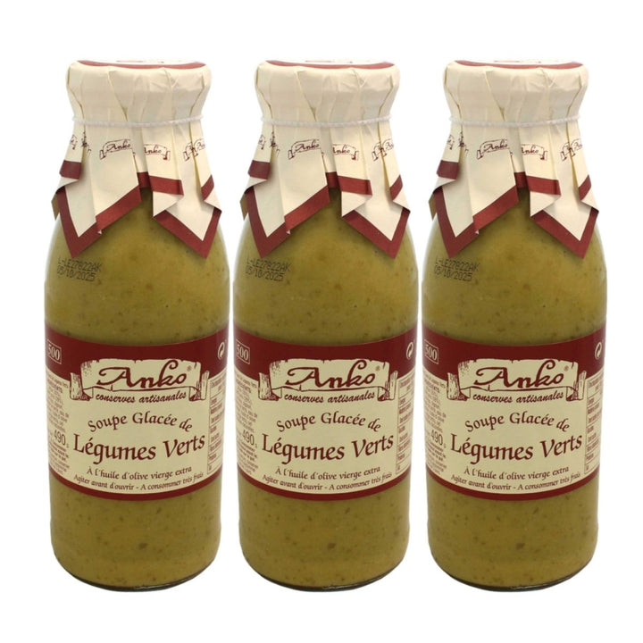 Anko Soupe Glacee de Legumes Verts grüne Gemüsesuppe Spanien (3 x 500ml) - Versanel - 
