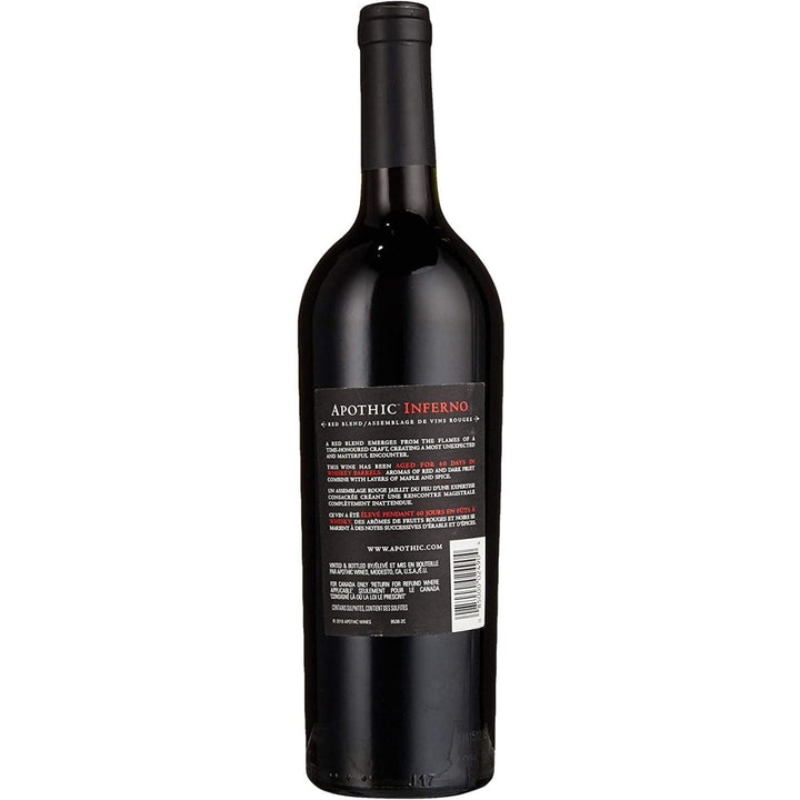 Apothic Inferno Rotwein Cuvée Wein trocken Kalifornien (12 x 0.75l) - Versanel - Wein