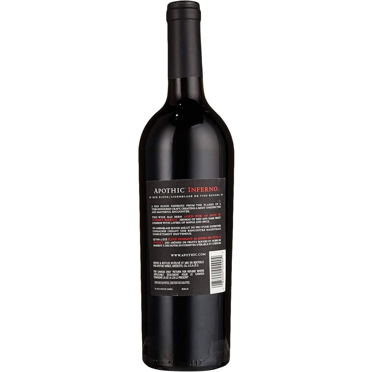 Apothic Inferno Rotwein Cuvée Wein trocken Kalifornien (3 x 0.75l) - Versanel - Wein