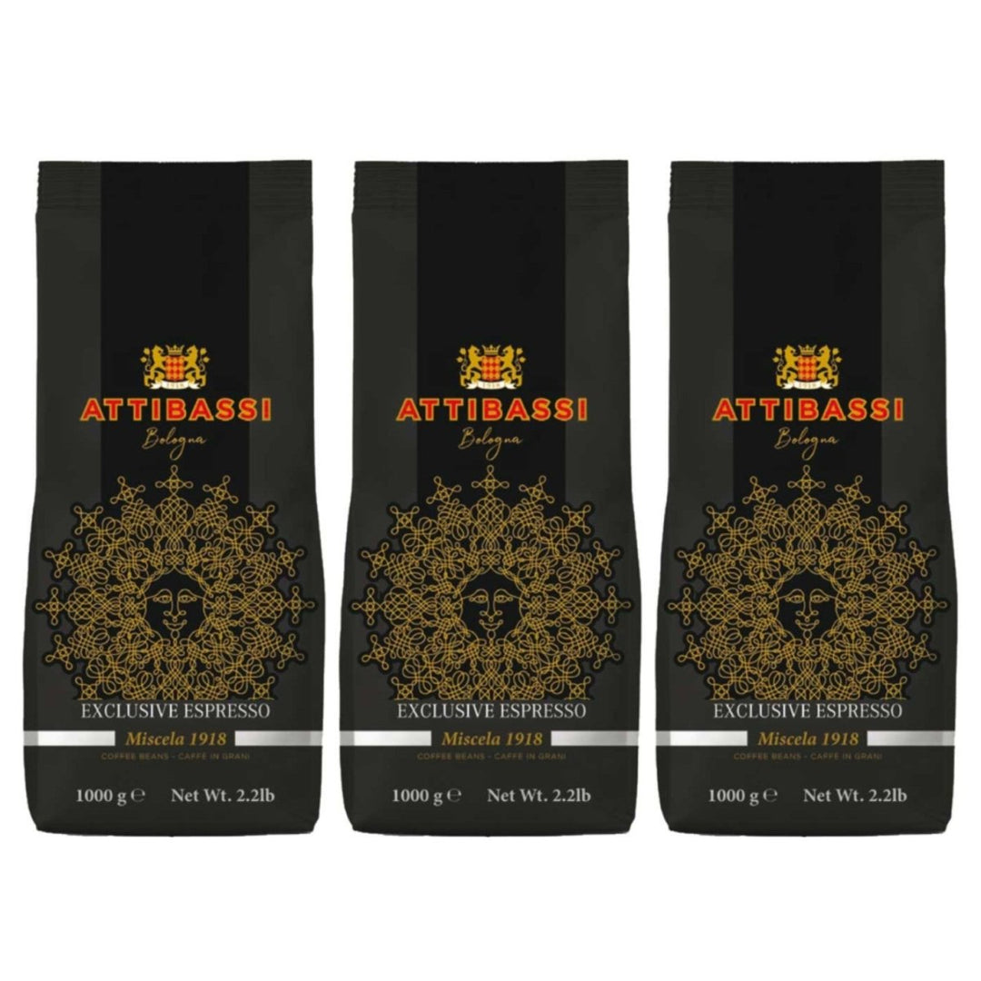 ATTIBASSI Espresso Miscela 1918 Kaffebohnen Kaffee Bologna Italien (3 x 1kg) - Versanel - 