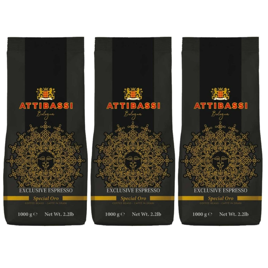 ATTIBASSI Espresso Special Oro Kaffebohnen Kaffee Bologna Italien (3 x 1kg) - Versanel - 