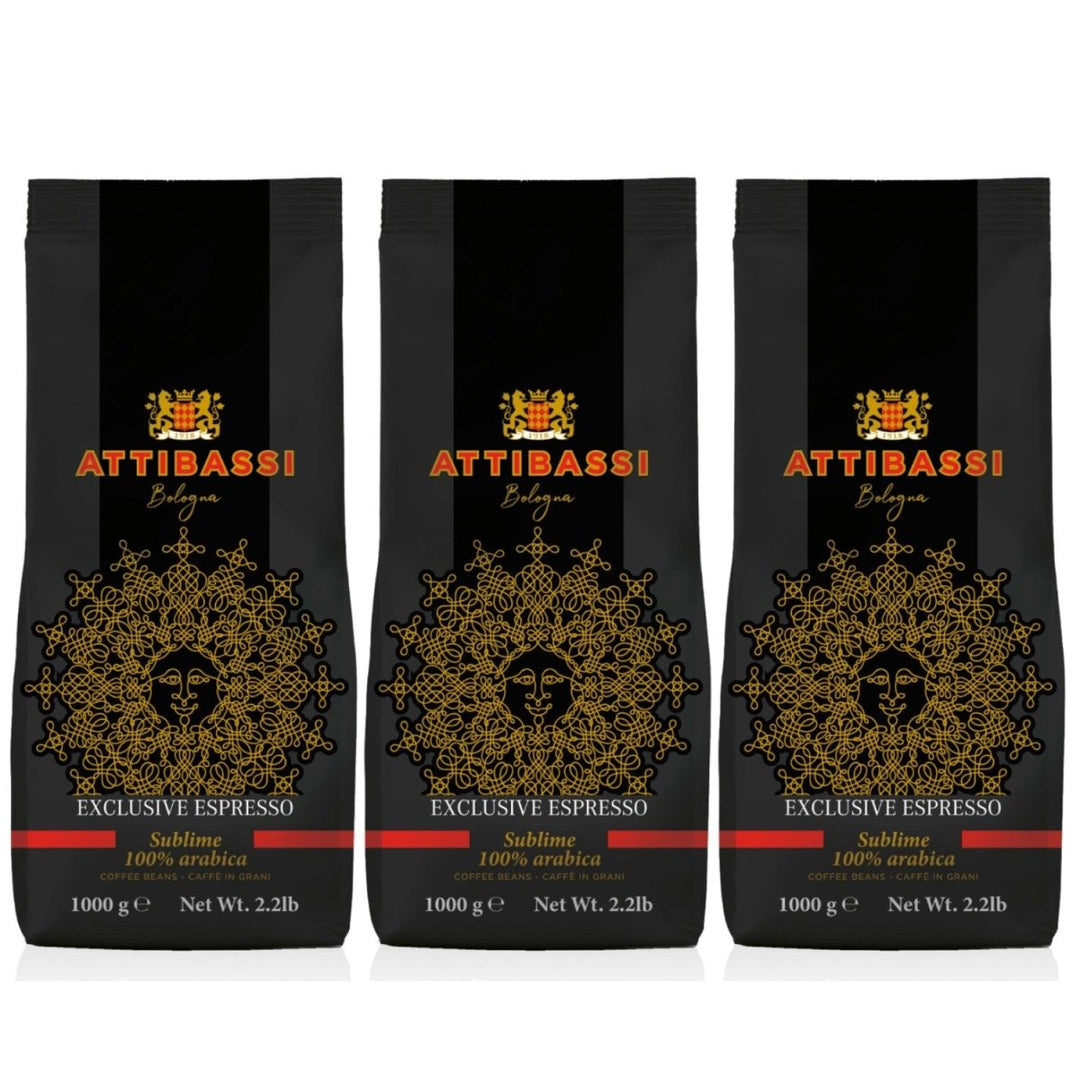 ATTIBASSI Espresso Sublime Kaffebohnen Kaffee Bologna Italien (3 x 1kg) - Versanel - 