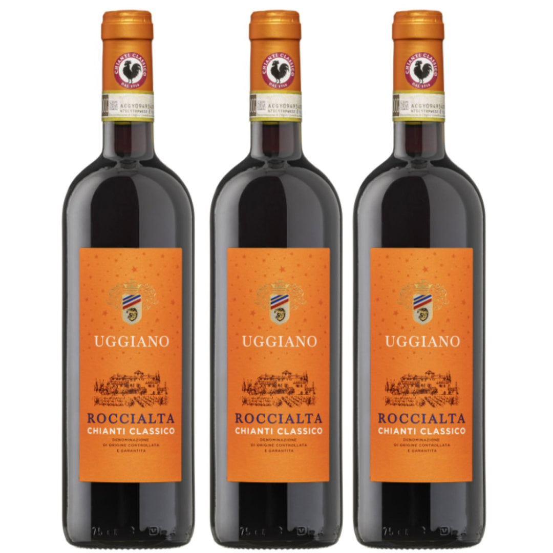 Azienda Uggiano Chianti Classico DOCG Rotwein Rot Trocken Italien(3 x 0,75l) - Versanel - Wein