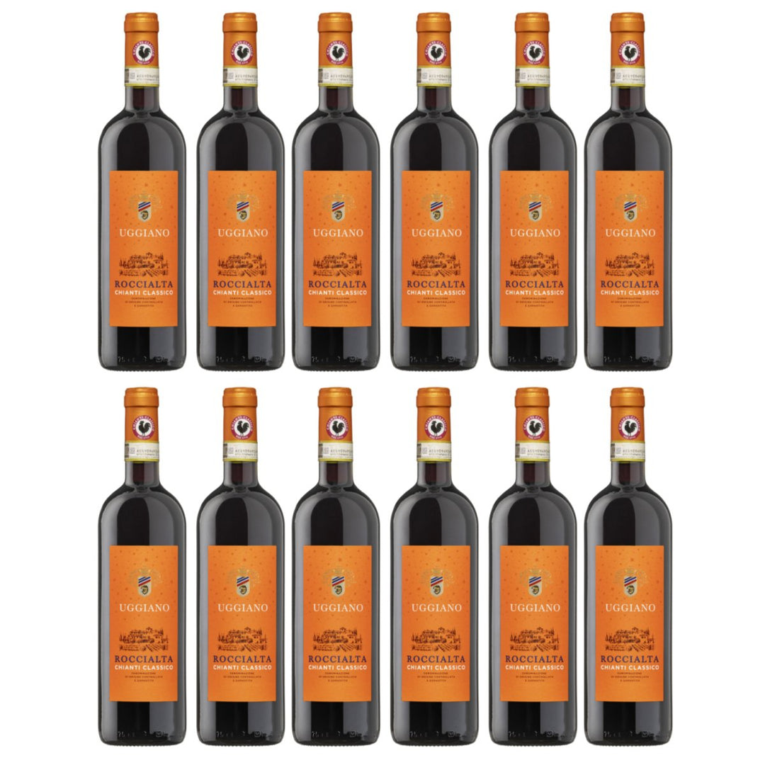 Azienda Uggiano Roccialta Chianti Classico DOCG Rotwein Rot Trocken Italien(12 x 0,75l) - Versanel - Wein