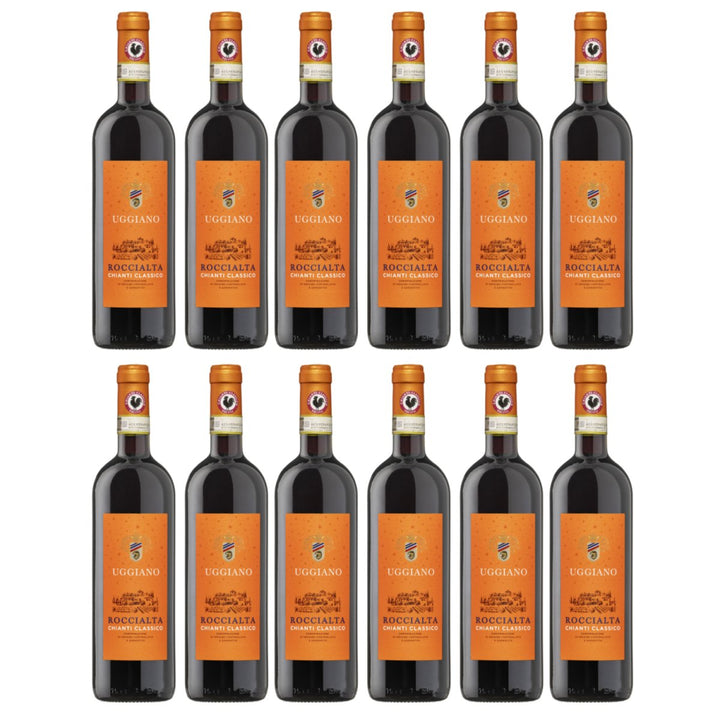 Azienda Uggiano Roccialta Chianti Classico DOCG Rotwein Rot Trocken Italien(12 x 0,75l) - Versanel - Wein