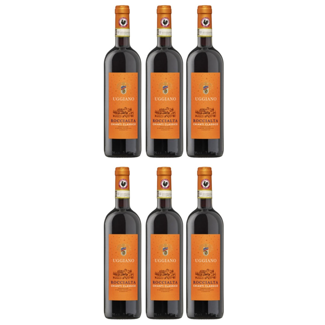 Azienda Uggiano Roccialta Chianti Classico DOCG Rotwein Rot Trocken Italien(6 x 0,75l) - Versanel - Wein