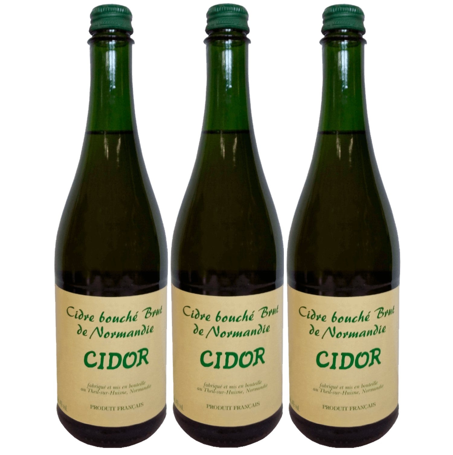 Cidre Bouché Brut Cidor mit Schraubverschluss trocken Frankreich (3 x 0,75l)