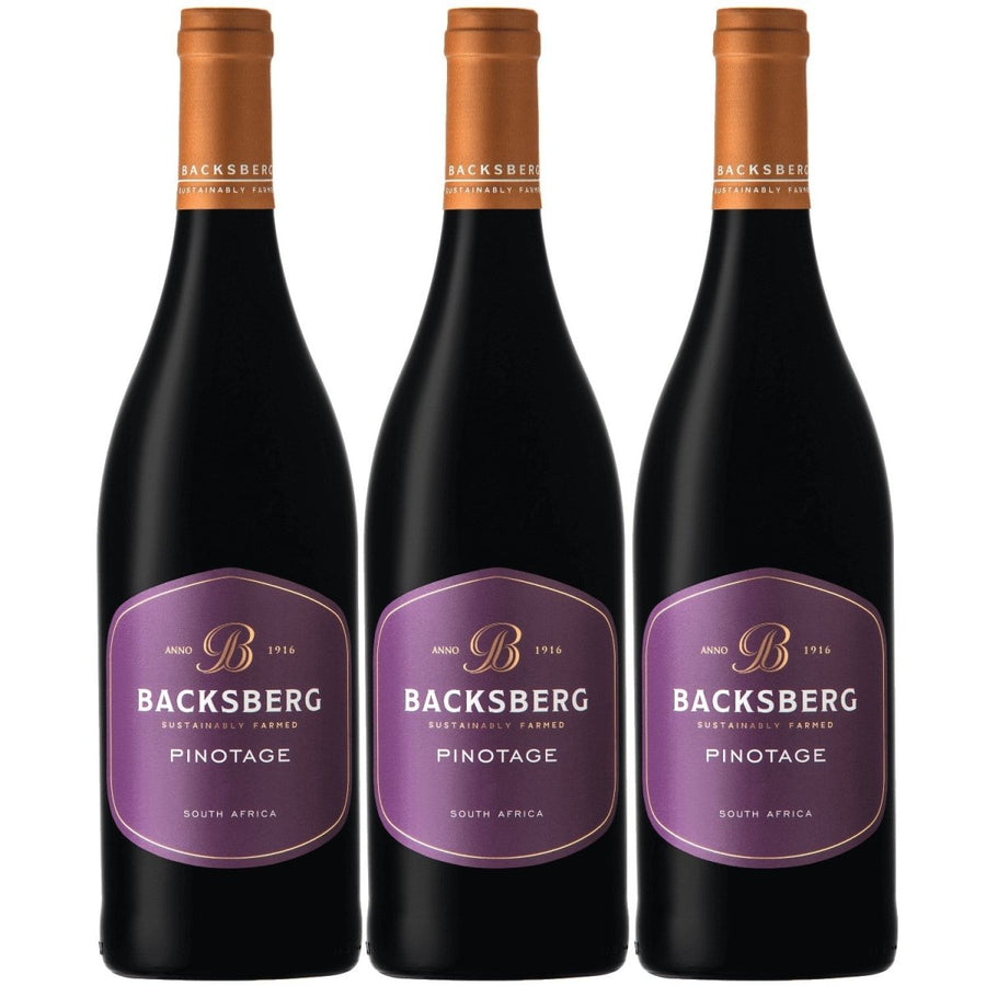 Backsberg Pinotage Rotwein Wein trocken Südafrika (3 x 0,75l) - Versanel -