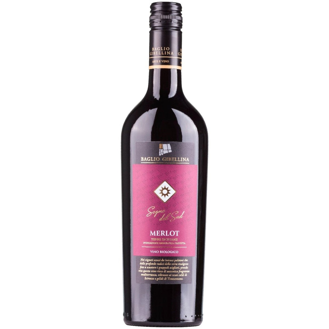 Baglio Gibellina Sogno del Sud Merlot Bio Rotwein Wein halbtrocken Sizilien Italien (12 x 0,75l) - Versanel - 