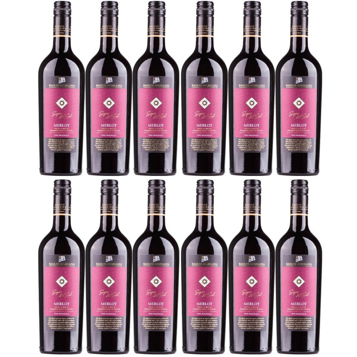Baglio Gibellina Sogno del Sud Merlot Bio Rotwein Wein halbtrocken Sizilien Italien (12 x 0,75l) - Versanel - 