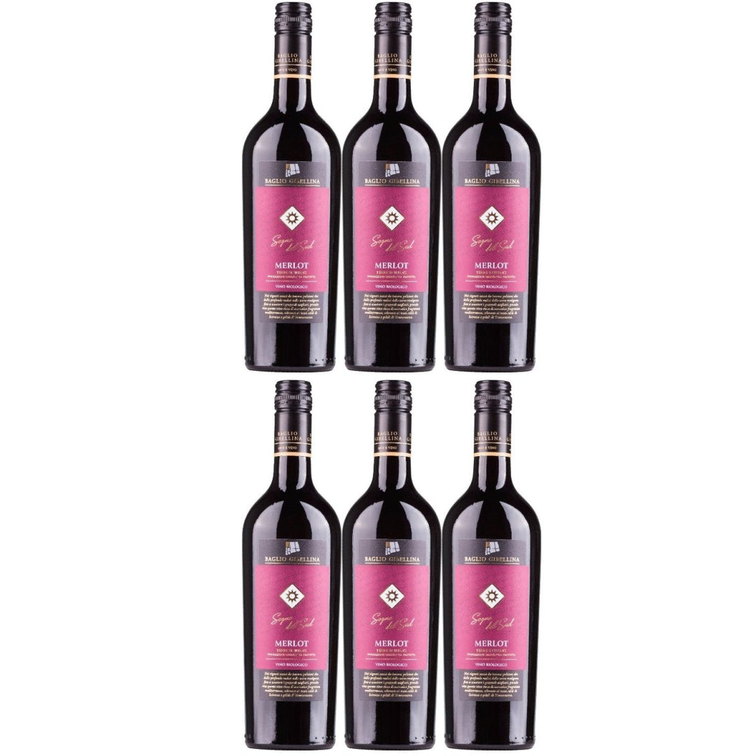 Baglio Gibellina Sogno del Sud Merlot Bio Rotwein Wein halbtrocken Sizilien Italien (6 x 0,75l) - Versanel - 