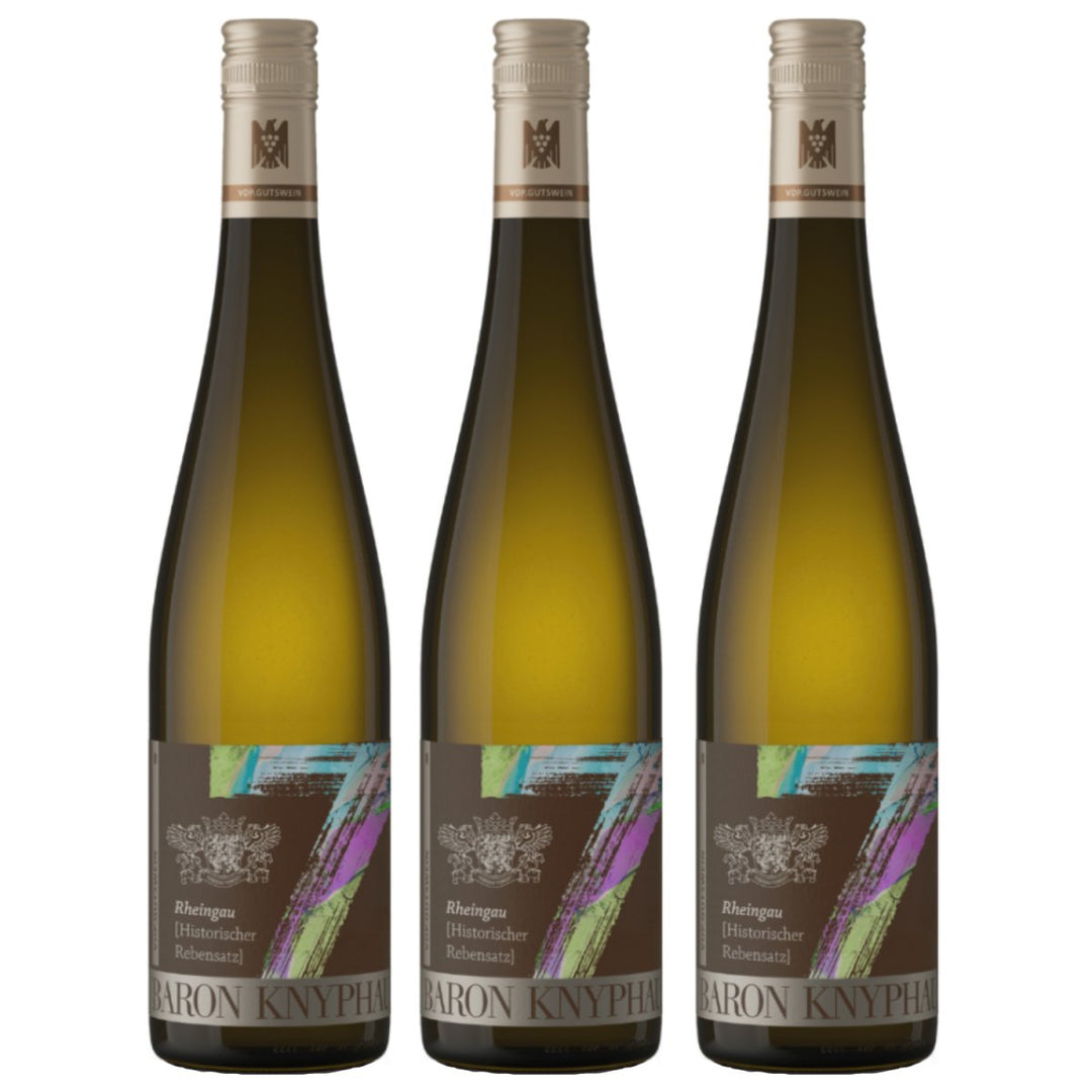 Baron Knyphausen Sieben Historischer Rebensatz VDP.GUTSWEIN Weisswein Trocken Rheingau Deutschland (3 x 0,75l) - Versanel - Wein