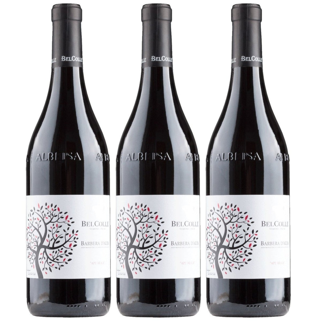 Bel Colle Barbera d'Alba Ape Reale Rotwein Wein Trocken Piemont Italien (3 x 0,75l) - Versanel - 