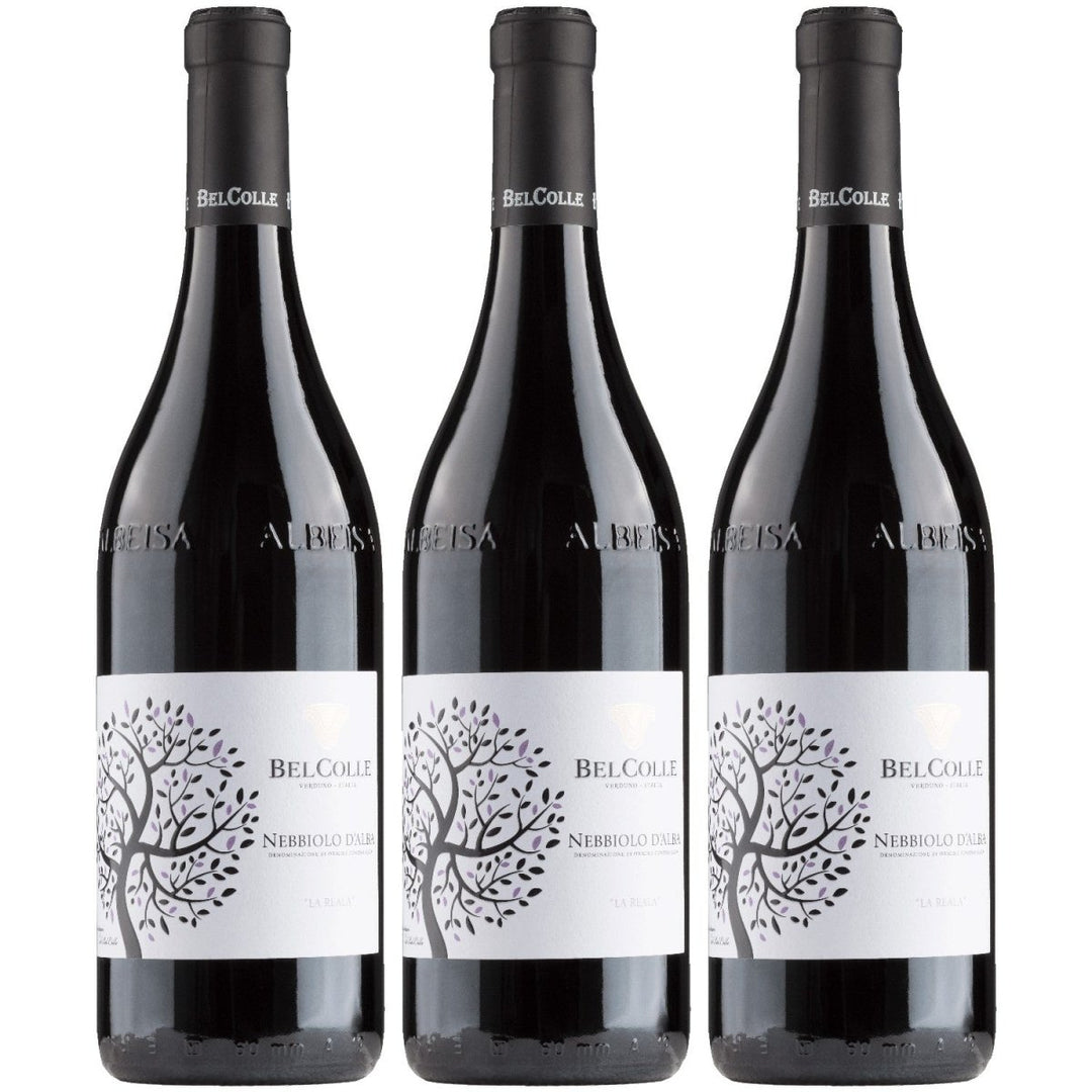 Bel Colle Nebbiolo d'Alba Rotwein Wein Trocken Piemont Italien (3 x 0,75l) - Versanel - 