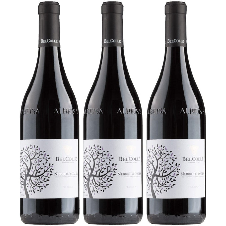 Bel Colle Nebbiolo d'Alba Rotwein Wein Trocken Piemont Italien (3 x 0,75l) - Versanel - 