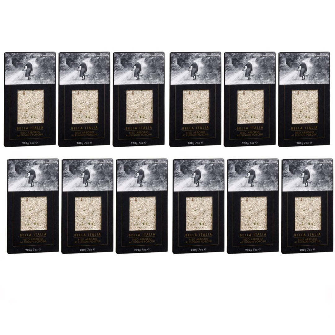 Bella Italia Riso Arborio ai funghi porcini Risotto mit Steinpilzen Italien (12 x 200g) - Versanel - 