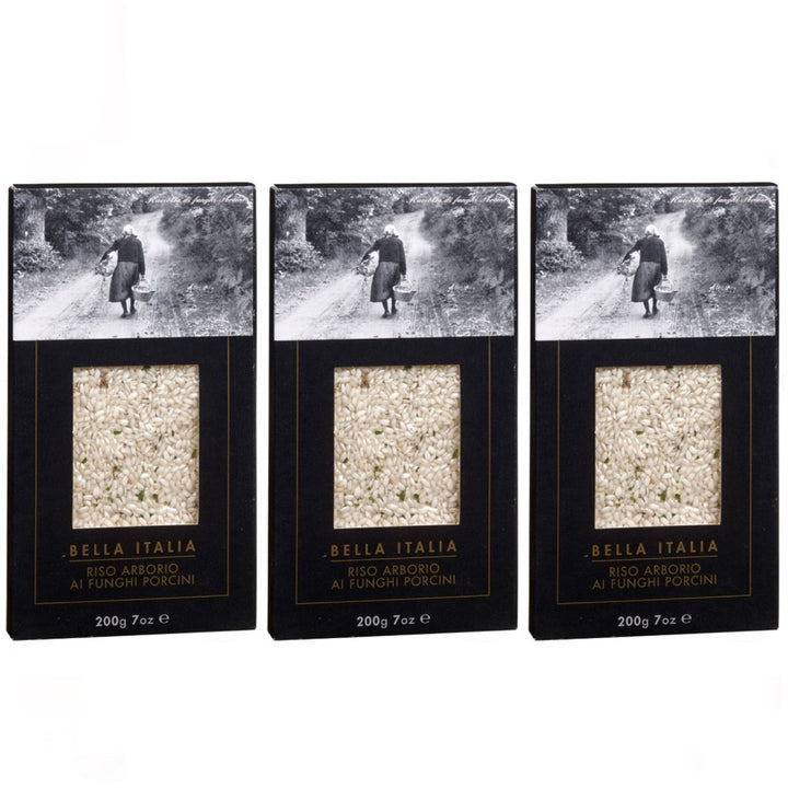Bella Italia Riso Arborio ai funghi porcini Risotto mit Steinpilzen Italien (3 x 200g) - Versanel - 
