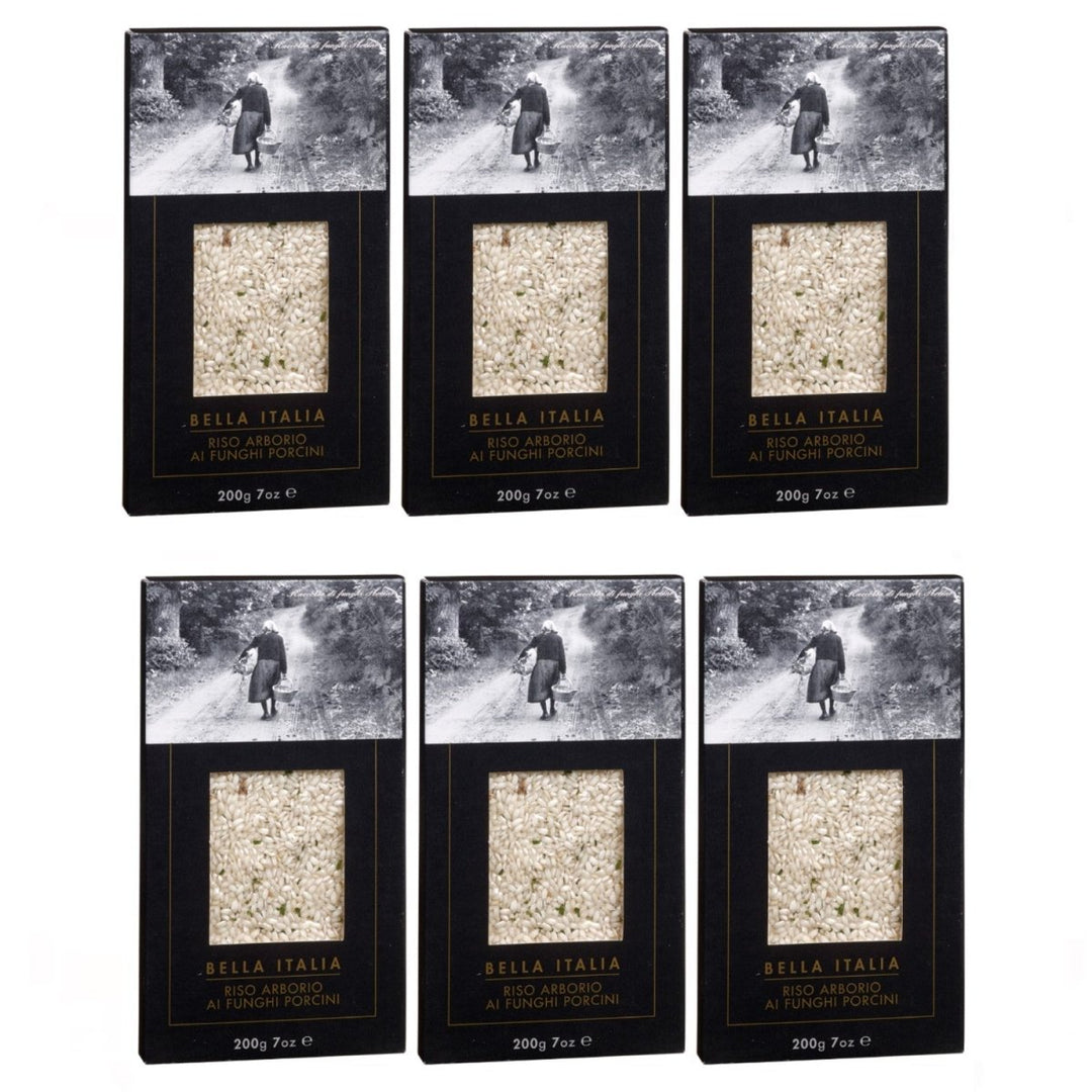 Bella Italia Riso Arborio ai funghi porcini Risotto mit Steinpilzen Italien (6 x 200g) - Versanel - 