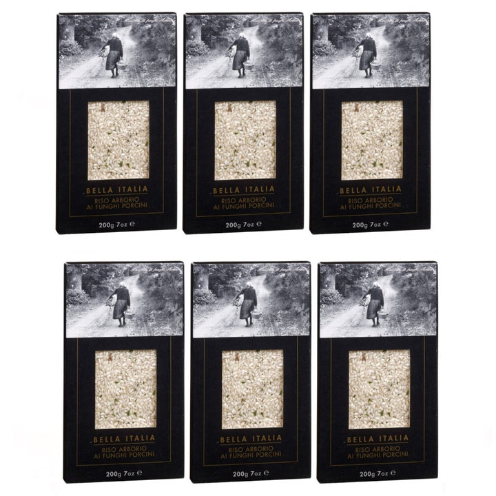 Bella Italia Riso Arborio ai funghi porcini Risotto mit Steinpilzen Italien (6 x 200g) - Versanel - 