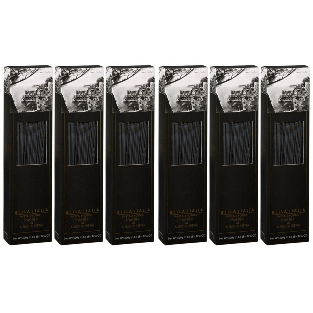 Bella Italia Spaghetti al Nero di Seppia Italien (6 x 500 g) - Versanel - 