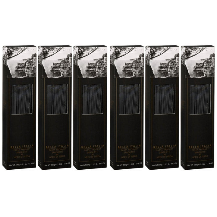 Bella Italia Spaghetti al Nero di Seppia Italien (6 x 500 g) - Versanel - 
