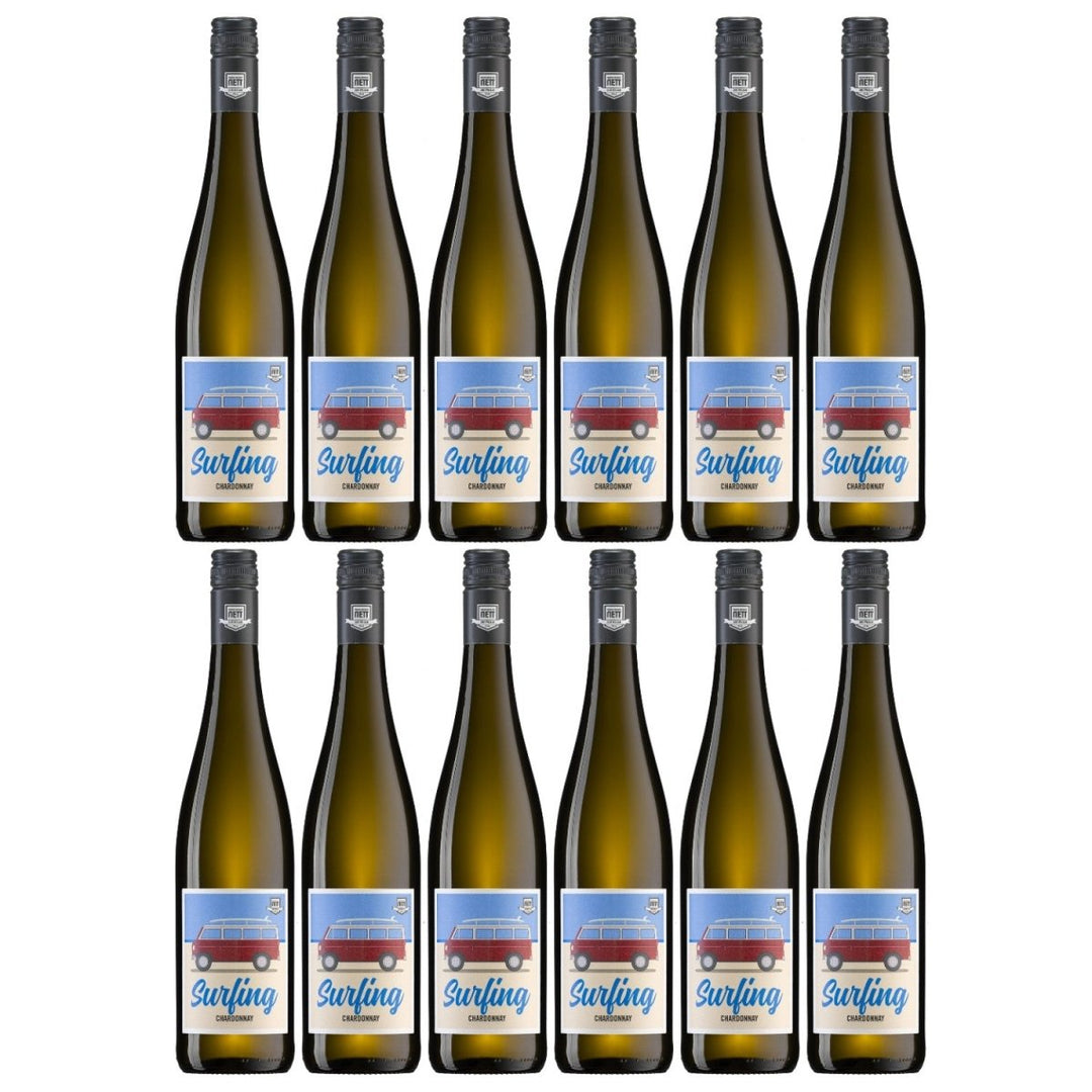 Bergdolt-Reif & Nett Surfing Chardonnay Weißwein Wein trocken Pfalz (12 x 0,75l) - Versanel -