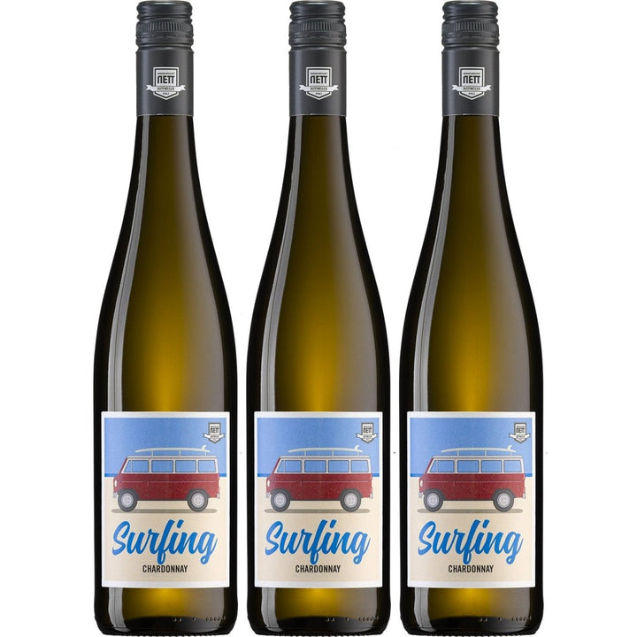 Bergdolt-Reif & Nett Surfing Chardonnay Weißwein Wein trocken Pfalz (3 x 0,75l) - Versanel -