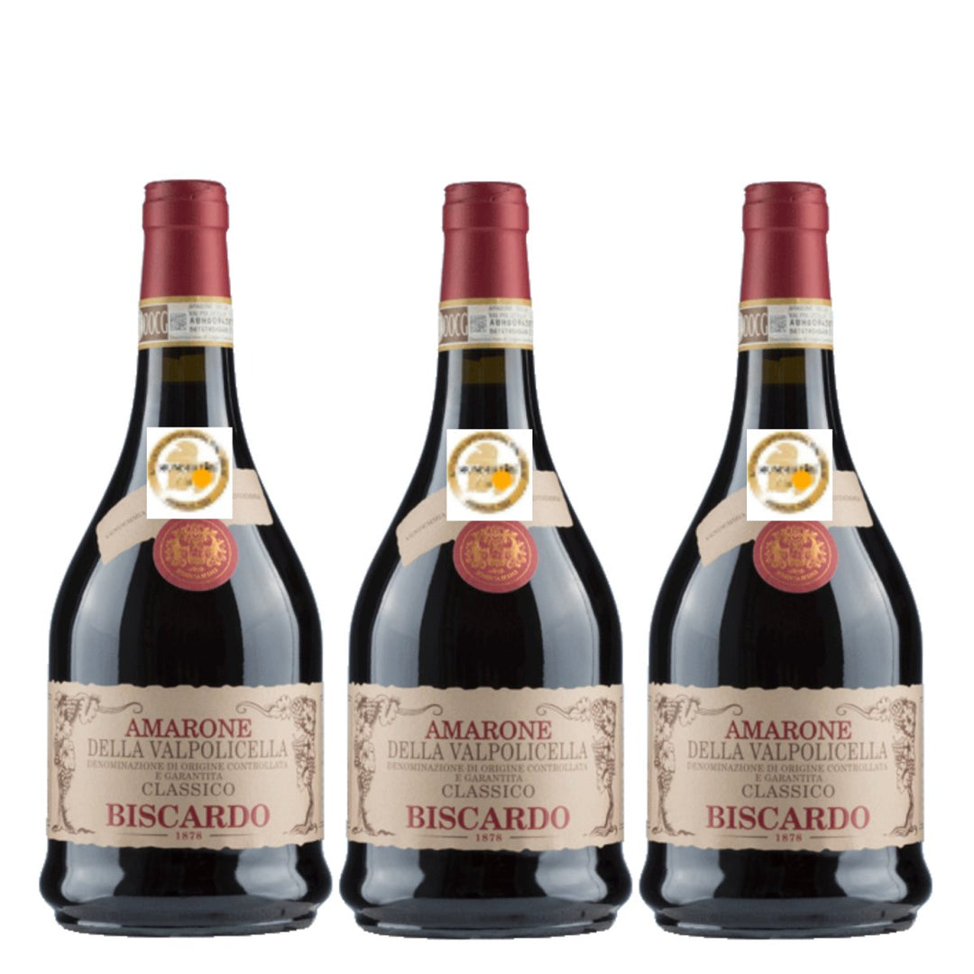 Biscardo Amarone della Valpolicella Veneto trocken Rotwein Rot Trocken Italien (3 x 0,75l) - Versanel - 